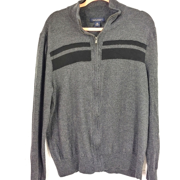 BANANA REPUBLIC MENS ZIP WOOL SWEATER - Picture 1 of 12